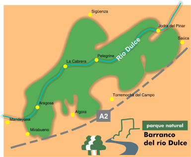 Mapa Parque Natural Barranco del Río Dulce