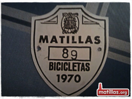 Matricula de bici en Matillas