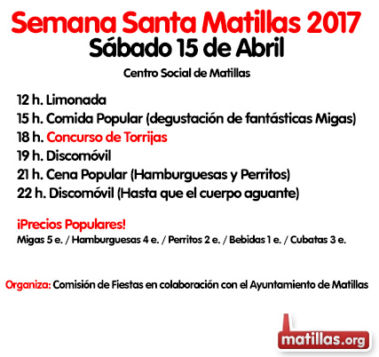 Programa de Fiestas Semana Santa 2017