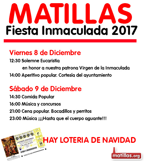 Programa Fiestas Inmaculada 2017