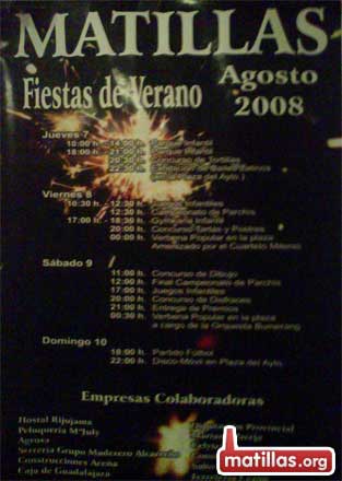 Cartel original fiestas matillas 2008