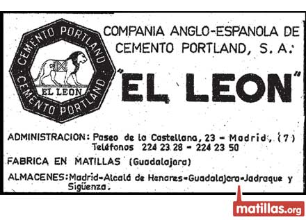 Tarjeta Fabrica Cemento El Leon - 1961