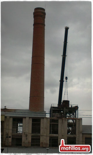 Desmantelamiento del ciclón de la Fabrica El Leon