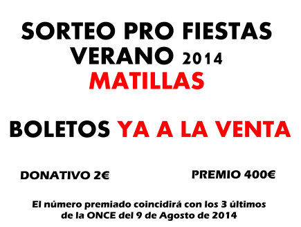 Sorteo Profiestas 2014