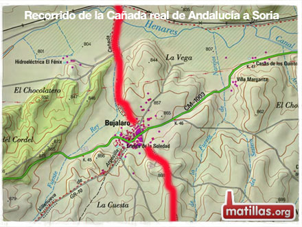Recorrido Caña Real de Andalucia a Soria
