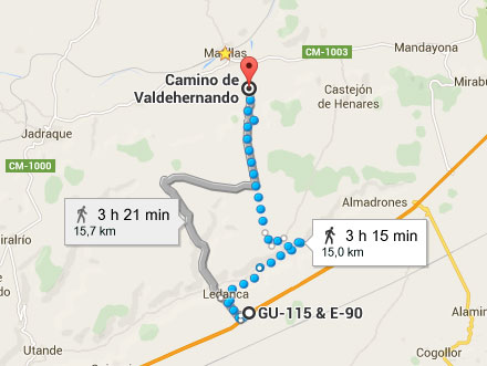 Trayecto hasta la cantera