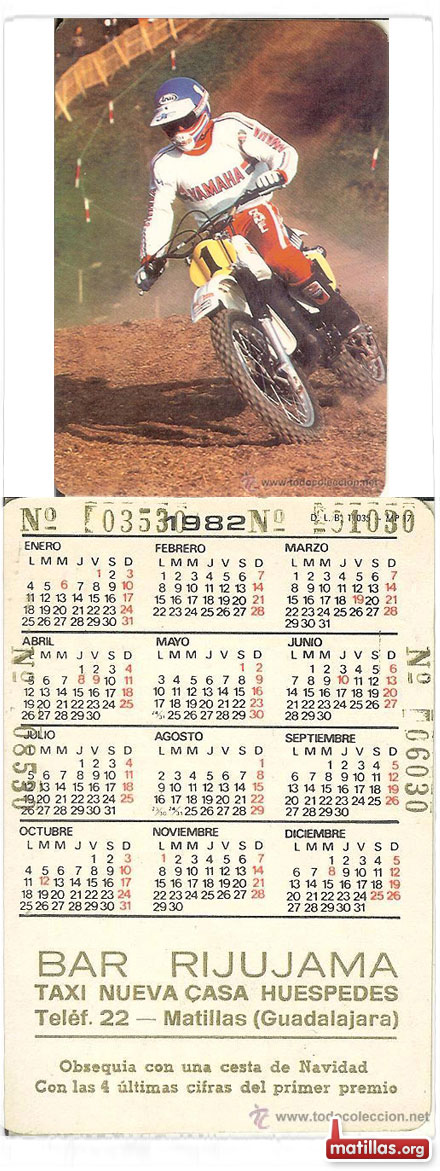 Calendario Rijujama 1982
